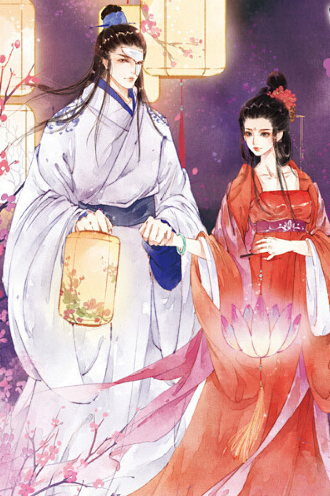 手绘 古风情侣