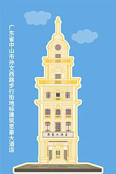 建筑物中山步行街思豪大酒店