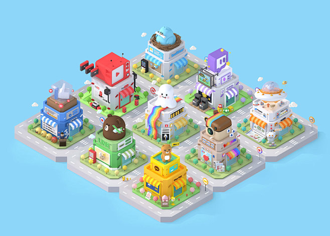 sns town : isometric...