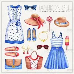 e251|矢量EPS时尚手绘外套裤子服装图标插画促销购物海报设计素材-淘宝网