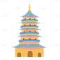 卡通感塔楼元素