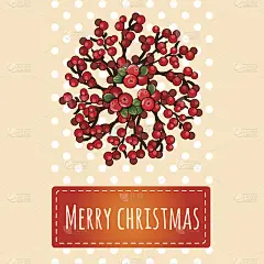 简单明亮的圣诞卡与问候