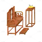 中国风-手绘明清家具贴纸-桌椅