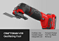 CRAFTSMAN V20 Oscillating Tool : This tool is part of the new CRAFTSMAN V20 Cordless platform and due to it’s compact size, is very versatile in use. The aesthetic was fully reimagined with the classic heart CRAFTSMAN still in mind. It was designed for on