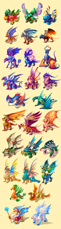 Dragons World game #UI# #Q版#可爱恐龙，点击高清大图