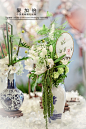 中式婚礼,桌花,青花瓷。来自：婚礼时光——关注婚礼的一切，分享最美好的时光。#青花瓷##中式婚礼#