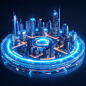 xinfangdesign_3d_city_concept_with_neon_lights_in_the_style_of__f6baf5b8-fbbe-4d5f-b708-b8aac9cf1e5a