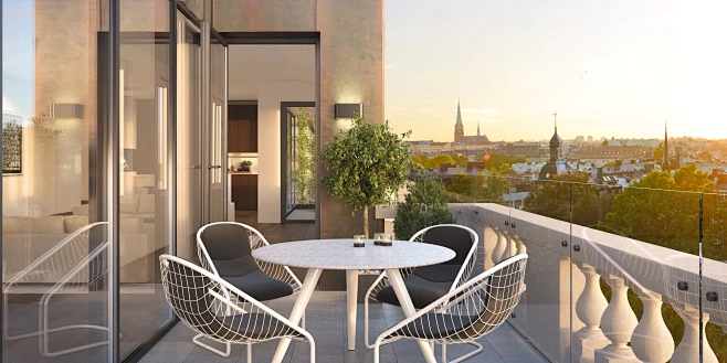 N°58 Classical Stockholm apartment : Architectural (CGI/3D ... - Penthouse Apartments Stockholm Residential Building