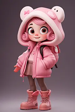 3D可爱女孩人物模型
