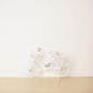 Zakka日式杂货铁艺迷你白色自行车单车拍照道具家居饰品 仅售:18元