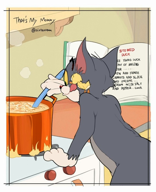 日本插画师あとりoiotanomm一组猫和老鼠同人插画67676767