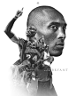 NBA art sports basketball Kobe Bryant Los Angeles Lakers Nike black mamba Mentality