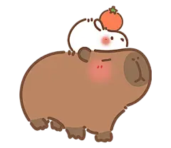 【米图网-52mitu.com】卡皮巴拉 动物 水豚 儿童 卡通 可爱 表情包卡皮巴拉