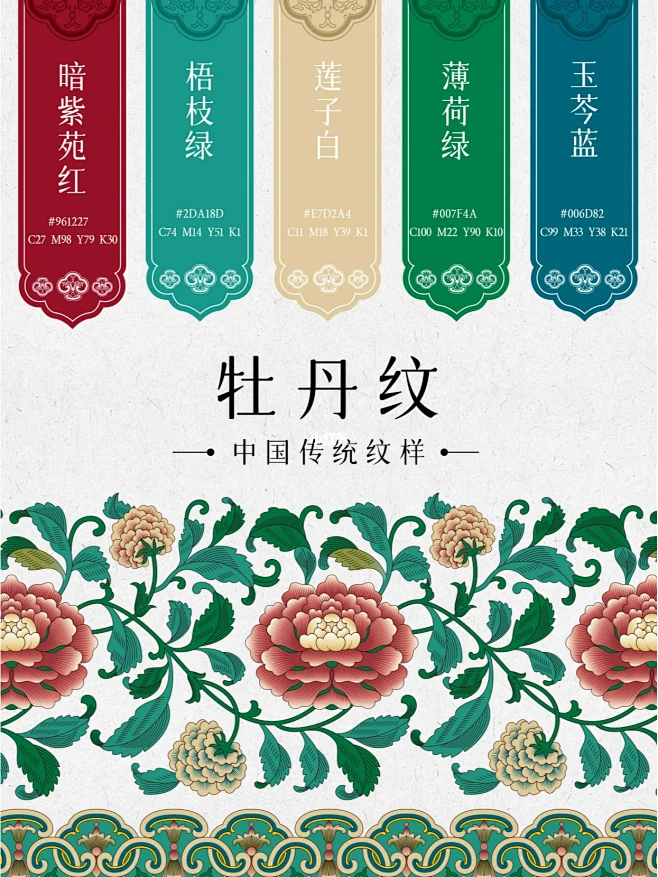 传统纹样图案 | 牡丹纹