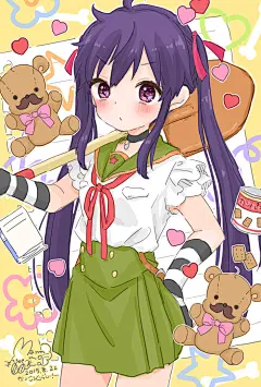 学园孤岛 动漫 萌 可爱 二次元 梦幻 女孩 百合 唯美 头像 壁纸 插画 美少女 pixiv p站 (´･ω･`) by畩箂_二次元