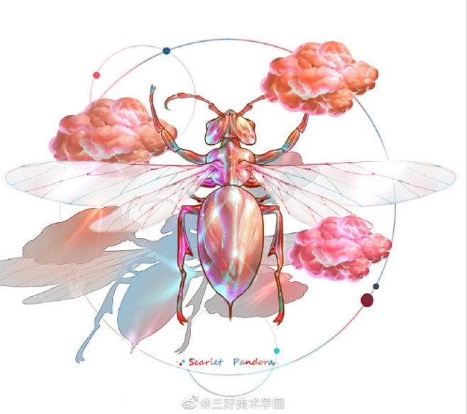 绚丽的色彩 宝石画法 昆虫
作者：慢热
...
