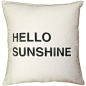 Hello Sunshine Bold Script Linen Down Throw Pillow