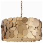 Ulysses 3-Light Iron Disc Chandelier contemporary chandeliers