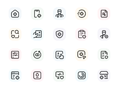 阿软a采集到【UI】图标—线