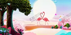 爱情唯美背景 【酷图网】爱情,唯美背景,爱情鸟,树,桃花,樱花树,粉色,月下,浪漫,爱意,七夕,有情人,温馨,秋色浪漫,背景素材