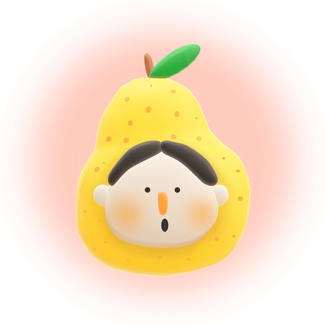 可爱C4D水果微信3D头像