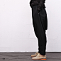 日着/rizhuo 2013秋季新款女装 黑色针织吊档哈伦裤宽松休闲长裤 原创 设计