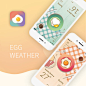 날씨 어플리케이션, Egg Weather app - 그래픽 디자인, UI/UX : contactwhosem@naver.com
