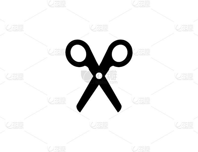 剪刀矢量图标。孤立剪刀黑色符号-向量