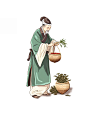 传统文化中医大夫采药插画(1)