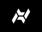 X negativespace negative space x h emblem brand mase logotype letter symbol monogram logo