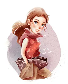 女孩 | 芍药_Nancy - 原创作品 - 涂鸦王国插画