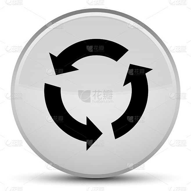 刷新图标专用的白色圆形按钮