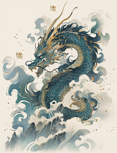 小鱼lynette采集到潮国创意chaopx-AI龙年形象