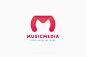 音乐媒体字母M标志logo设计模板 Music-Media-M-Letter-Logo-Template #2171538-平面素材-@美工云(meigongyun.com)