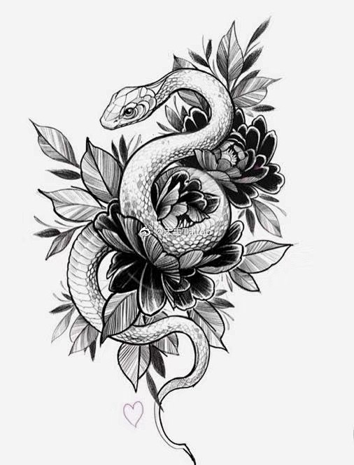 #纹身#  #纹身图案#  #蛇纹身# ...