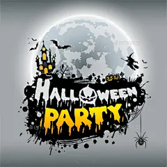 快乐的万圣节晚会海报-万圣节季节/假期Happy Halloween Party Poster - Halloween Seasons/Holidays秋天,蝙蝠,卡片,城堡,庆典,装饰,满,问候,狼籍的万圣节,快乐,节日,图标,说明,邀请,月亮,猫头鹰,聚会,海报,南瓜,轮廓,蜘蛛,墓碑,治疗,树,不给糖就捣蛋,矢量,web,巫婆,巫术 autumn, bat, card, castle, celebration, decoration, full, greeting, grunge, hallowee