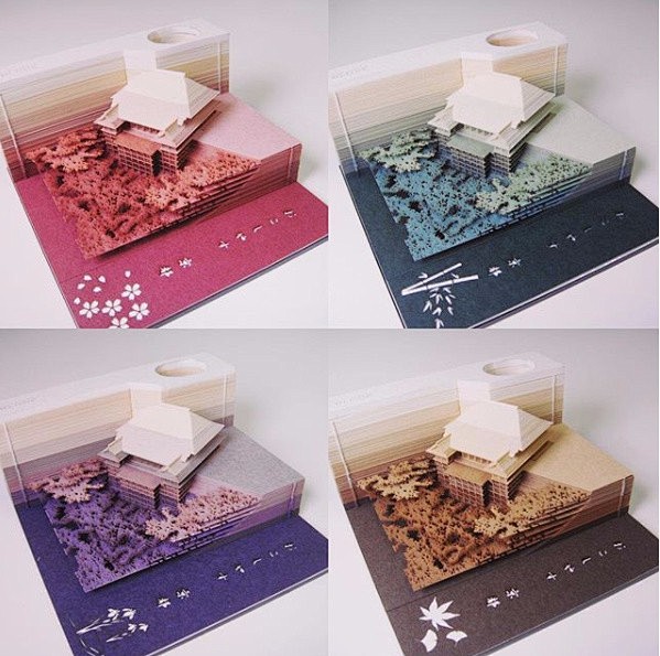 Omoshiro Blocks 纸雕便笺...