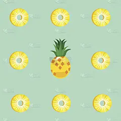 菠萝矢量为背景