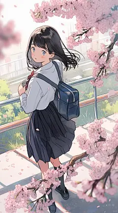 樱花树下，青葱岁月～插画漫画 - 小红书