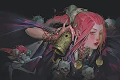 Zeen Chin@ZeenChin 
来自马来西亚的著名插画师和概念艺术家，2006年入行做了一名2D动画师，2013年转入插画和原画圈。曾为《Legend of the Cryptids》《Galaxy Saga》《Kingdom Death》等知名游戏绘制卡牌和进行概念设计，并出版个人画集《返童》。

他近期的一张插画作品是和Riot Games的画师联合制作 ​​​​...展开全文c