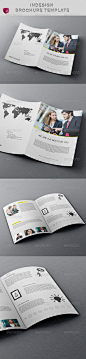 Bi-Fold Brochure Indesign Template 2双折页手册画册模板源文件-淘宝网