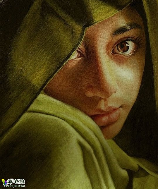 收集的彩铅人像|彩铅画|水彩画|素描入门...