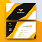 Abstract business card template with logo Free Vector