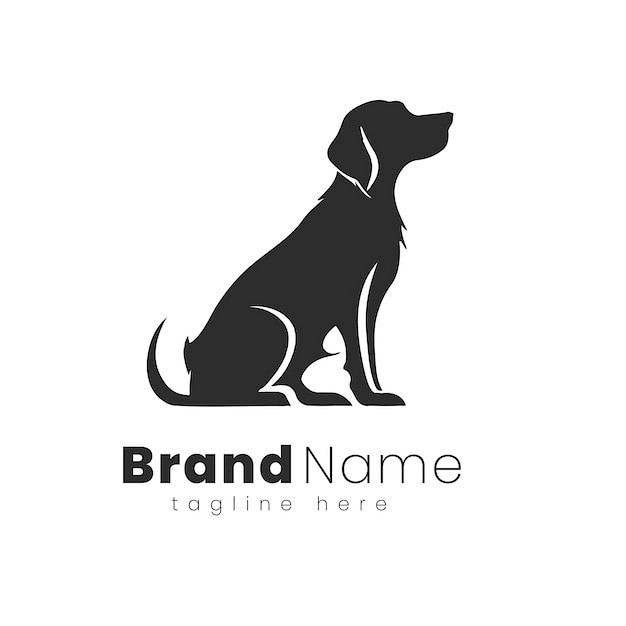 狗剪影宠物店标志logo矢量图设计素材