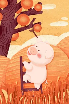 元宵节元宵正月十五上元节猪年赏花灯卡通