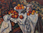 Still Life with Apples and Oranges. 有苹果和橘子的静物 布面油画 保罗塞尚 塞尚