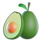 Avocado 3D Illustration