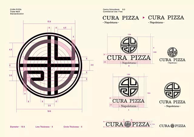 台北CURA PIZZA披萨餐厅品牌形象...