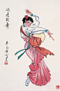 【阿老的舞蹈人物国画作品欣赏】
在美术创作中，阿老进行过多方面的尝试和实践。他潜心研究徐悲鸿、罗丹江、米开朗基罗、达&#;8226芬奇等艺术大师的人物速写。在刻苦进行速写磨练中打下了坚实的造型基础，擅长在瞬间捕捉和表现生动对象的神态，尤其长于舞台速写。在这方面创作过大量作品，为国内艺术团体和各国不定期华艺术团体的演出留下了丰富优美生动的艺术形象。