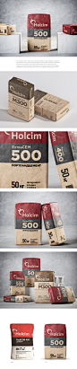 Dry building mixes Holcim packaging restyling on Behance